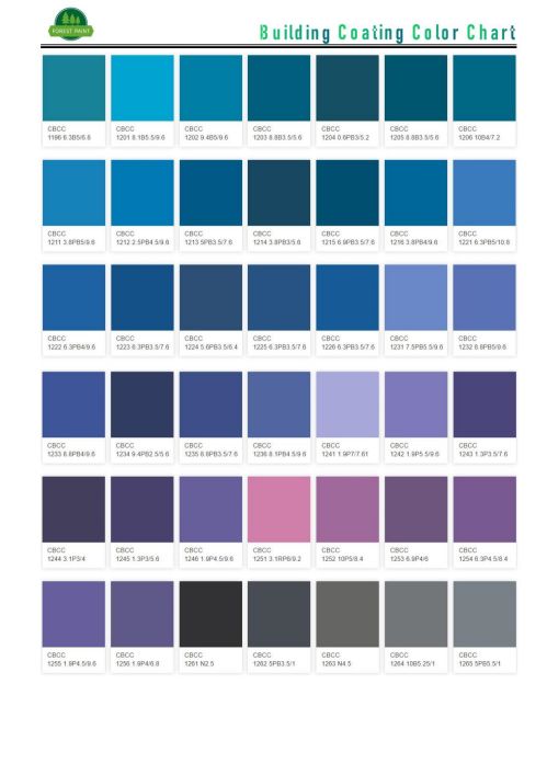 Building Coating Color Chart - Henan Forest Paint Co., Ltd.